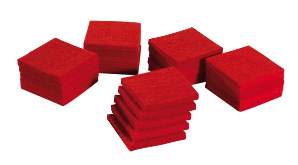 Reinigungsfilze, rot für Stahl Reinigungsfilze, rot für Stahl