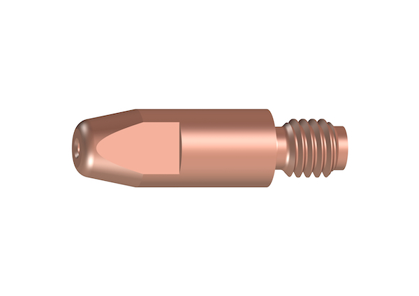 Stromdüse für MIG/MAG-Schweißbrenner; E-Cu für Al; M6; Ø 1,6; 28 mm Stromdüse für MIG/MAG-Schweißbrenner; E-Cu für Al; M6; Ø 1,6; 28 mm