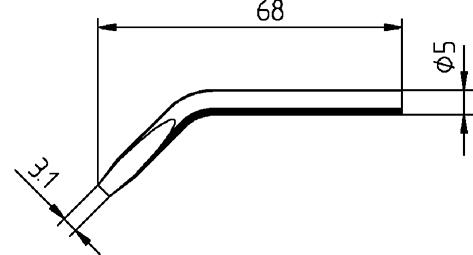 Lötspitze meißelförmig abge. Nr.0032JD