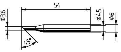 Lötspitze angeschrägt 45G Nr.0162LD