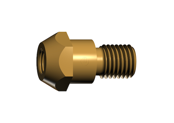 Düsenstock für MIG/MAG-Schweißbrenner; M6; Messing; 22 mm; kurz