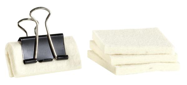 Reinigungsfilze, weiß für Alu (Set)